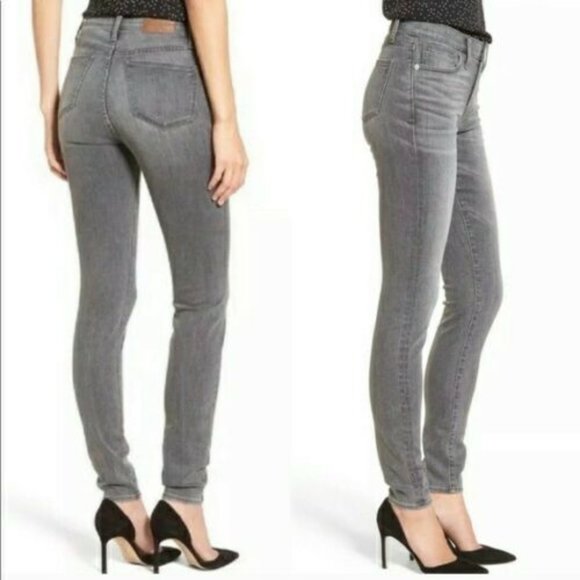 Madewell Denim - Madewell Jeans 9" High Riser Skinny Jeans Shaw Wash Gray Size 27